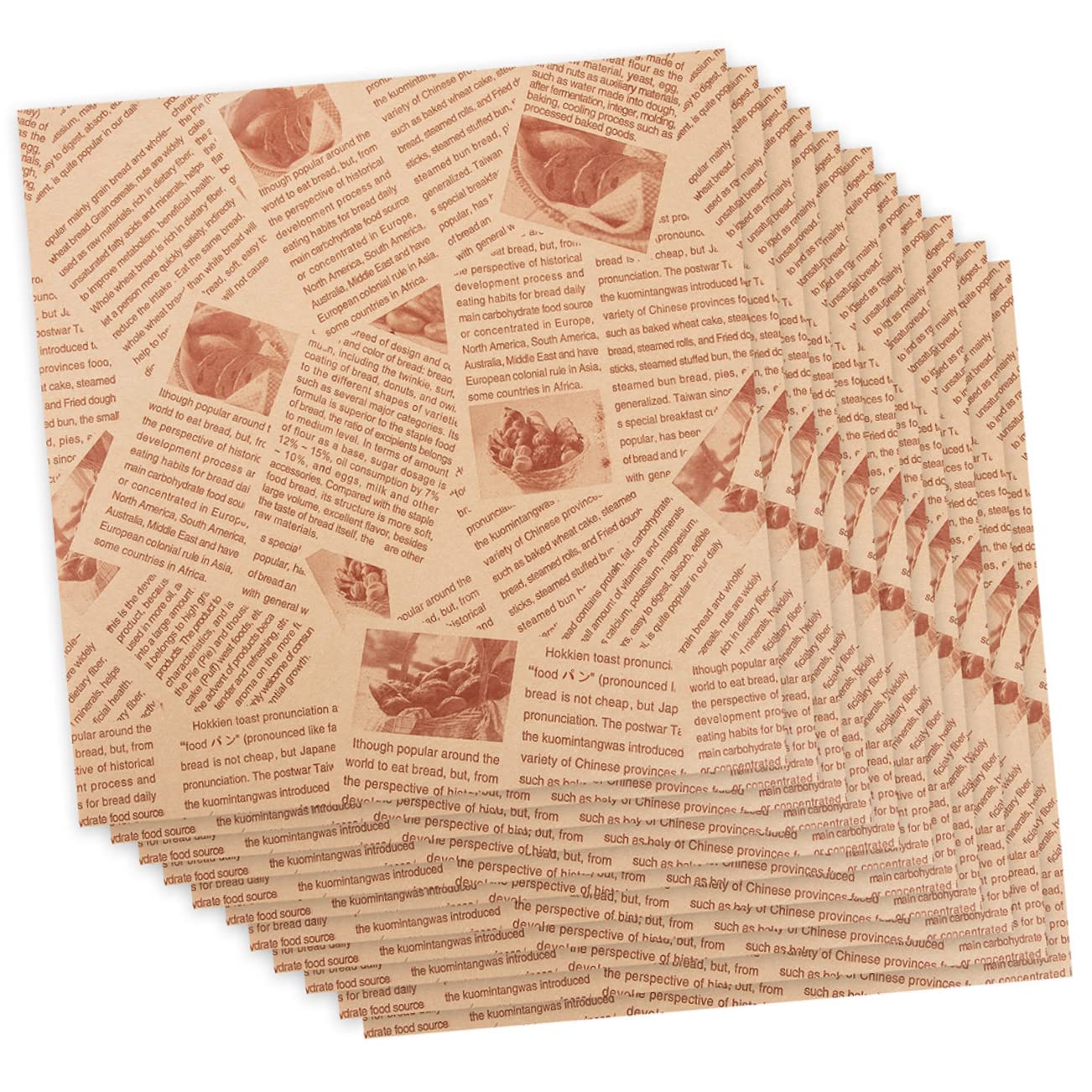Alipis Burger Wax Paper Sheets 100pcs Paper Greaseproof Newsprint Paper Pad for Baking Wrapping