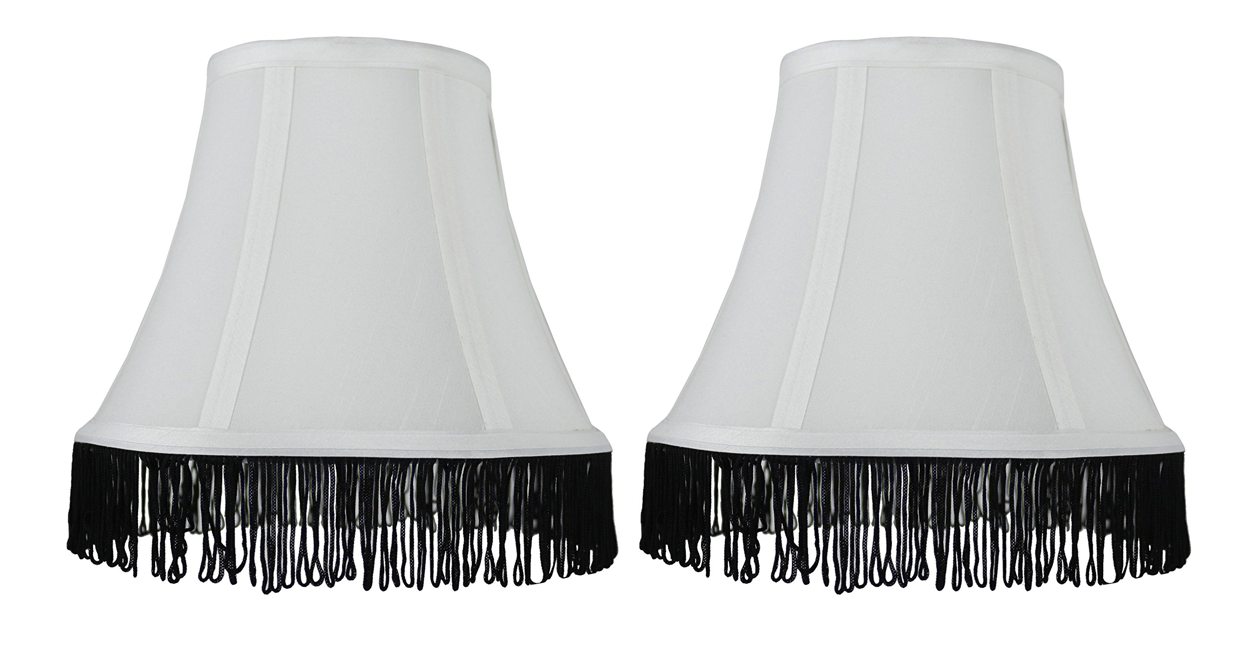 white fringe lamp shade