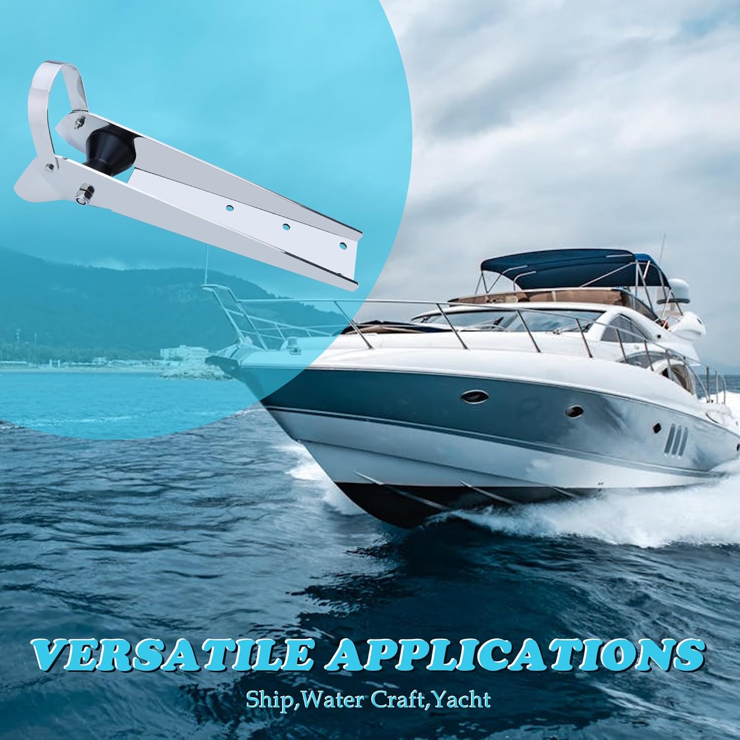 マリンボウアンカーローラーブラケット 15インチ/18インチ、316ステンレススチールヘビーデューティーアンカーホルダー、ヨット釣り