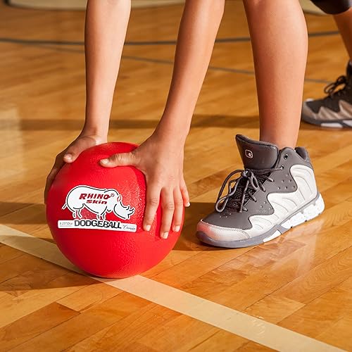 Miniatura 102 de Champion Sports Rhino Skin - Juegos de bolas de dodgeball de rebote bajo y individuales para juegos de juegos infantiles, PE, patio trasero y liga