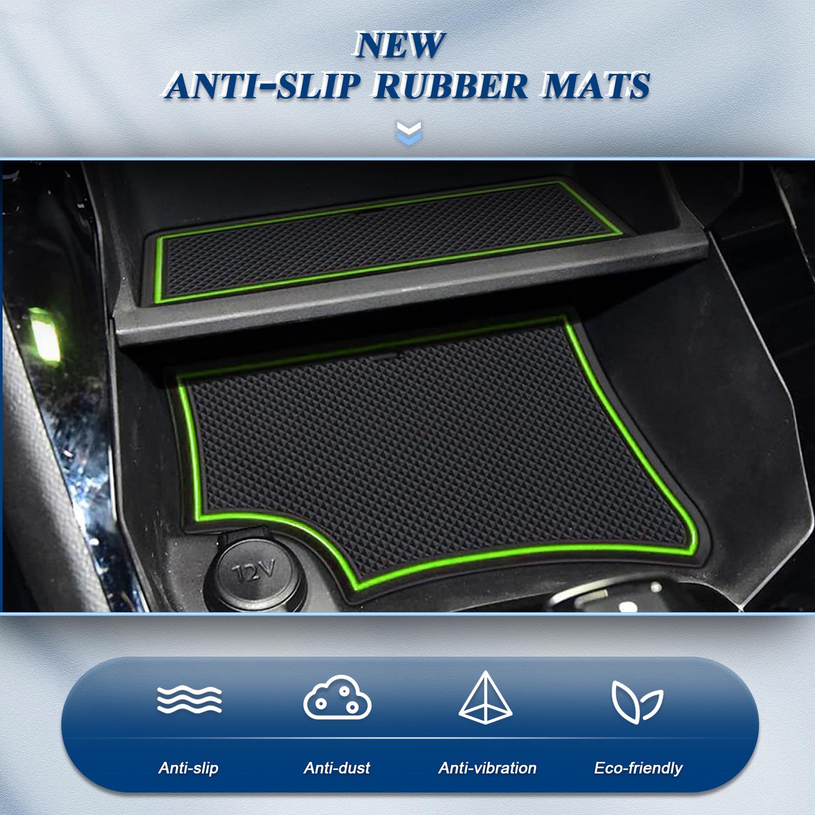 Tapis Caoutchouc BIBIBO Pour Peugeot 208/2008 (2020-2025) - 6 Pièces Antidérapantes