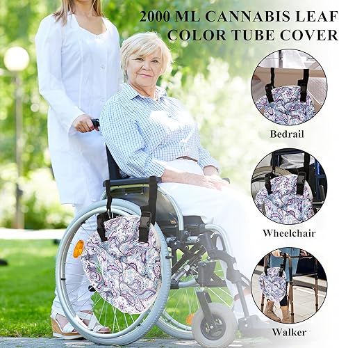 Miniatura 4 de Funda para bolsa de catéter para caminante y silla de ruedas, incluye cubierta de catéter y cubierta de tubo, funda de bolsa de drenaje para Foley,