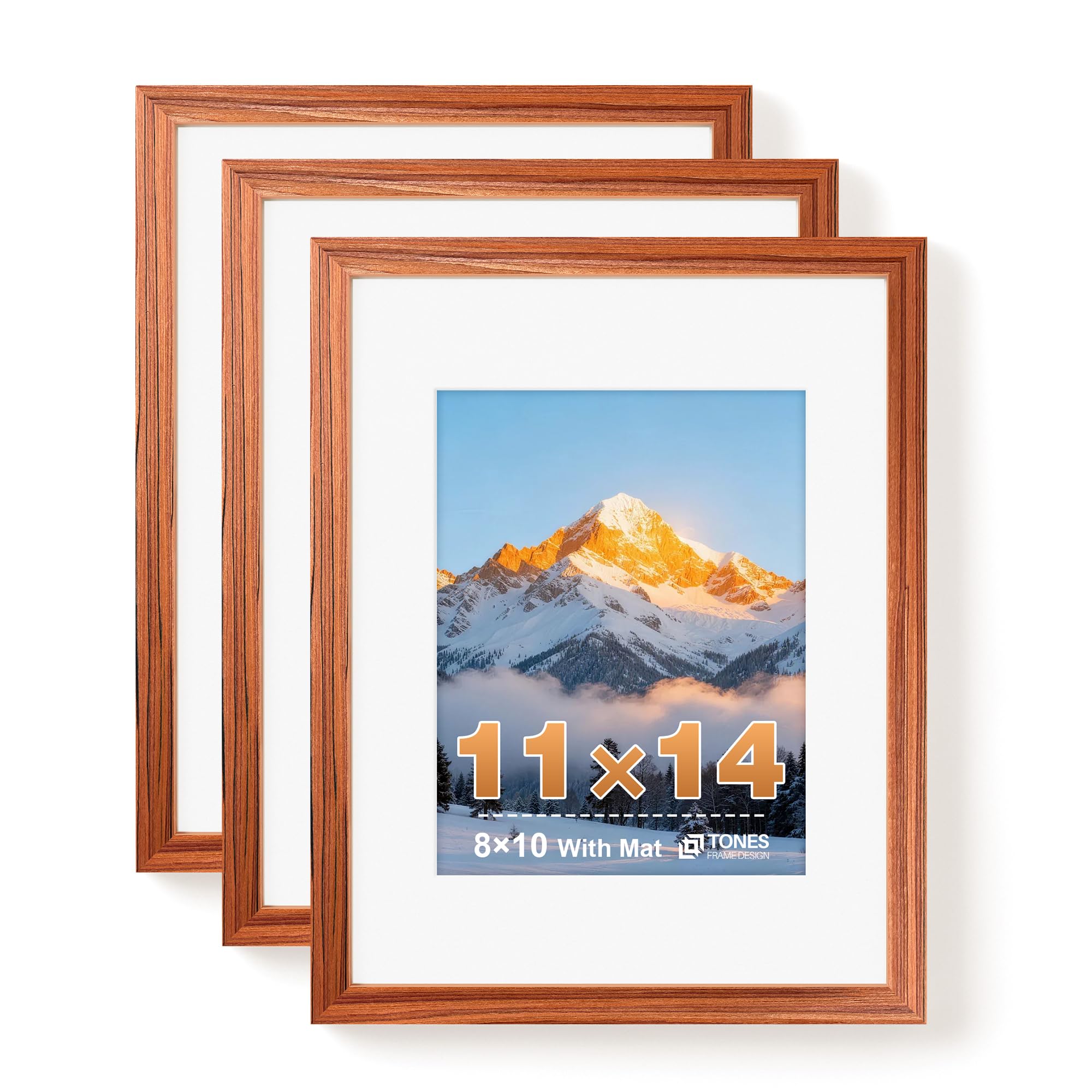Cadres photo en bois massif pour galerie murale salon et chambre 27,9x35,6