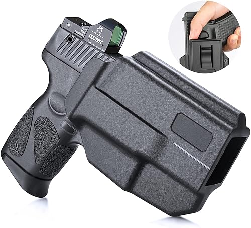 Miniatura 8 de WARRIORLAND OWB Holster Thumb Release & Optic Cut Compatible with Glock 172231, G1919X2345, Taurus G2CG3C, 1911 5'' No Rail, M&P M2.0 9mmSD9 VE