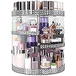 HEMTROY 360 Degree Rotating Makeup Organizer, Extra Large Capacity Cosmetic Storage Unit, Removable DIY 7 Layers Skincare Organizer, Acrylic Beauty Perfume Organizer for Vanity Countertop (Gray)