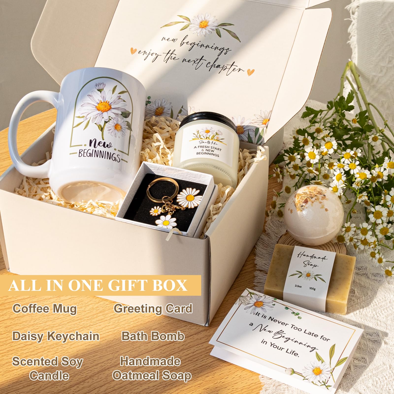 New Beginnings Gifts for Women, Farewell Gifts For Coworkers, Leaving Going Away, New Job Basket for Employee Friends Mom Sister, Goodbye, Good Luck, Graduation, Break Up, Divorce Self Care Box