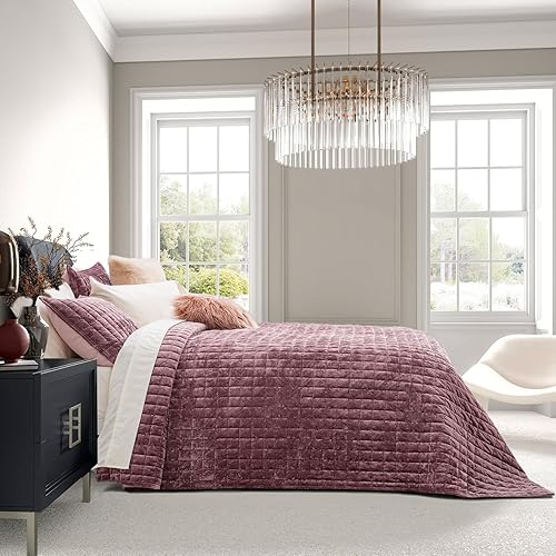 Miniatura 3 de RECYCO - Juego de edredón de terciopelo ligero, ropa de cama con edredón acolchado de gran tamaño y 1 funda de almohada a juego, para todo el año,