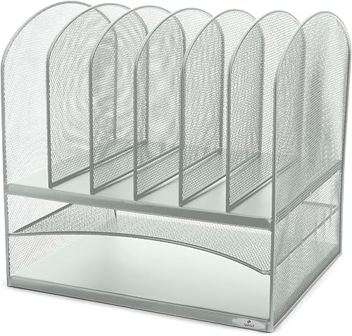 Miniatura 4 de Safco Onyx - Organizador de escritorio con 6 bandejas verticales y 2 horizontales, organizador de archivos para el hogar, oficina, aula y más,