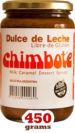 Chimbote Dulce de Leche Milk Caramel Spread 15.87 oz 450 g Premium Artisanal, Traditional Recipe, Gluten Free, Product of Argentina