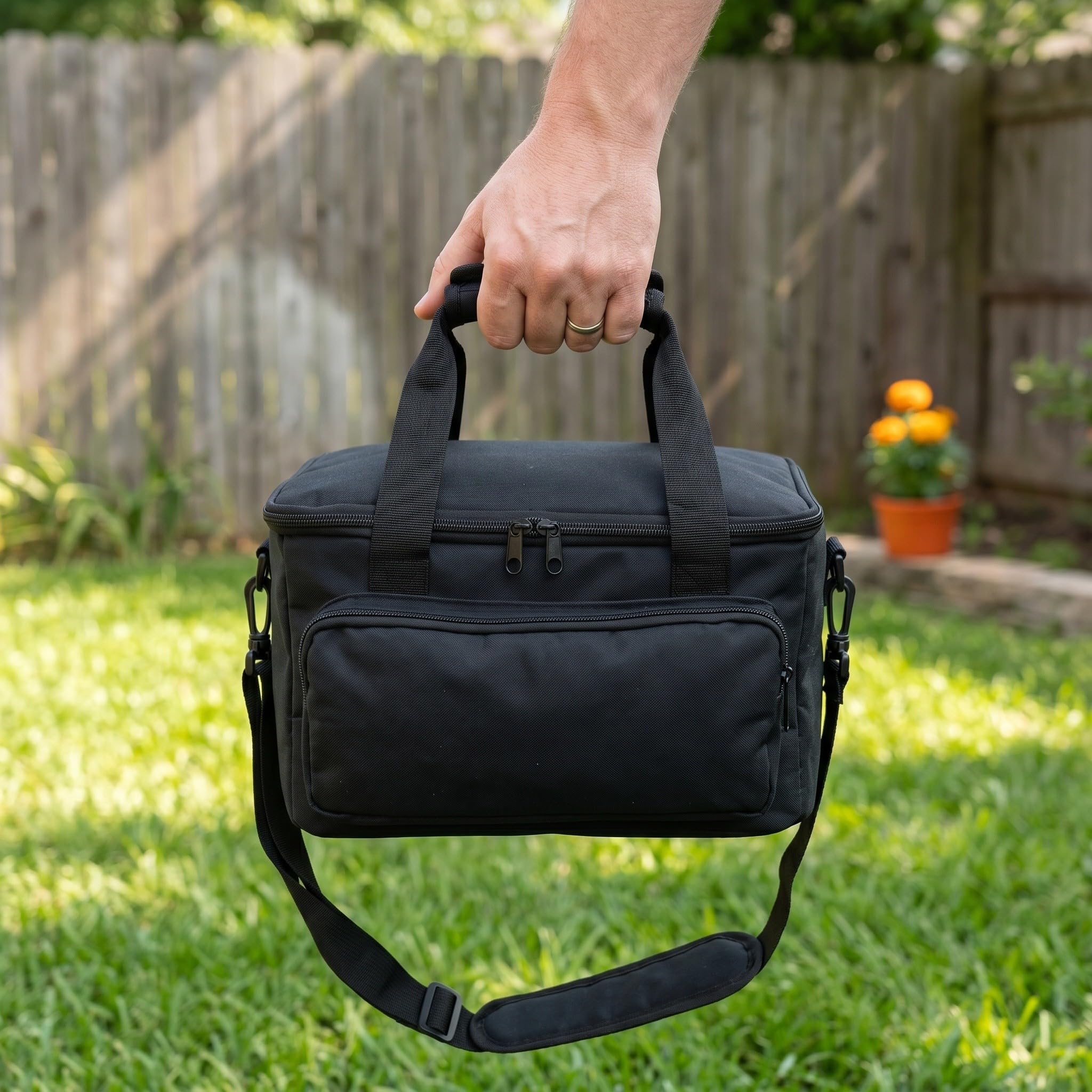 ibasenice Borsa per il trasporto di una stazione di alimentazione portatile - Custodia con cerniera per alimentatori da esterno - Borsa da viaggio con tasche multiple per campeggio e viaggi in auto