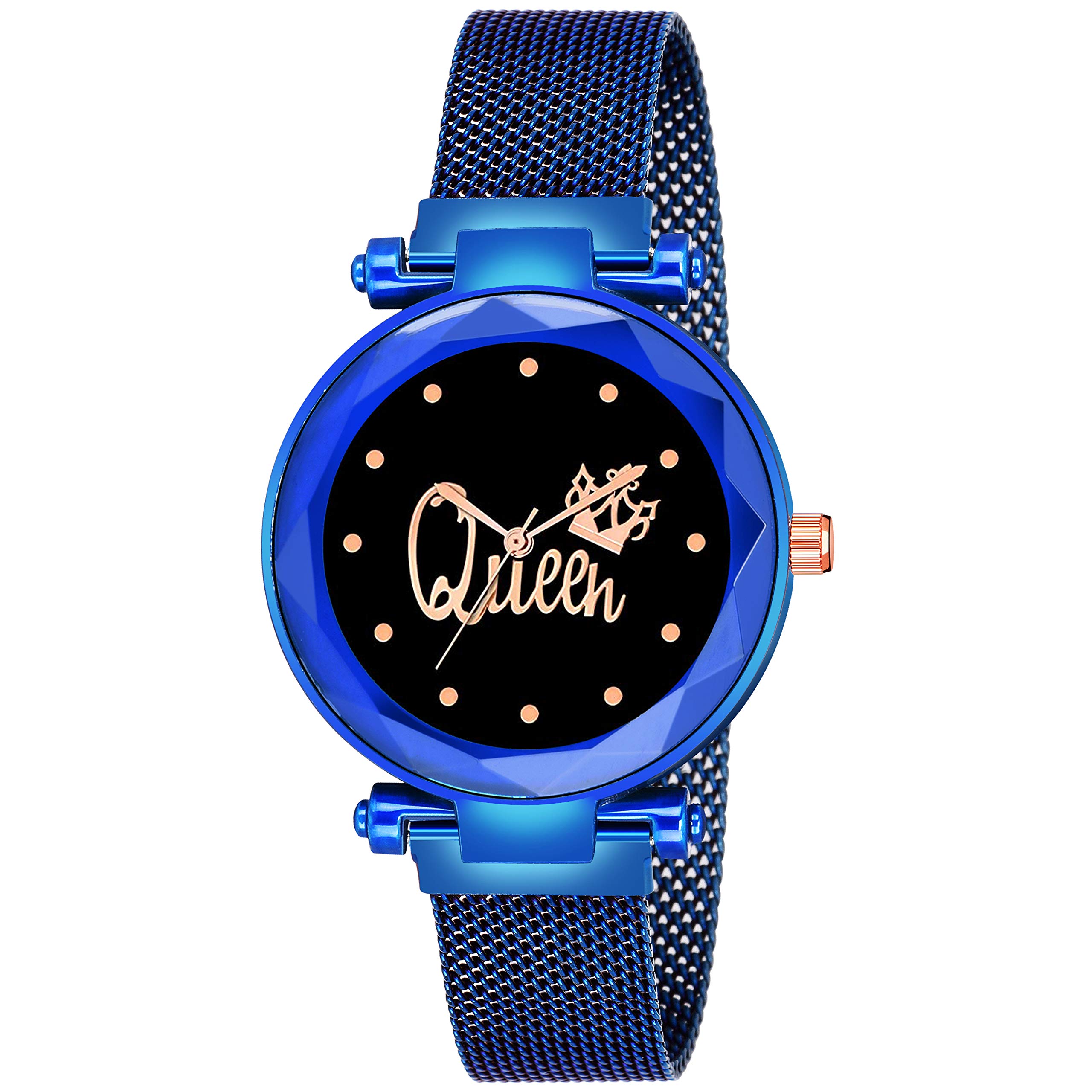 Talgo Analogue Unique Designer Blue Queen Design Black Dial Blue Magnet Strap Wrist Watch - for Women & Girls (B0924P3JXC) Amazon Price History, Amazon Price Tracker