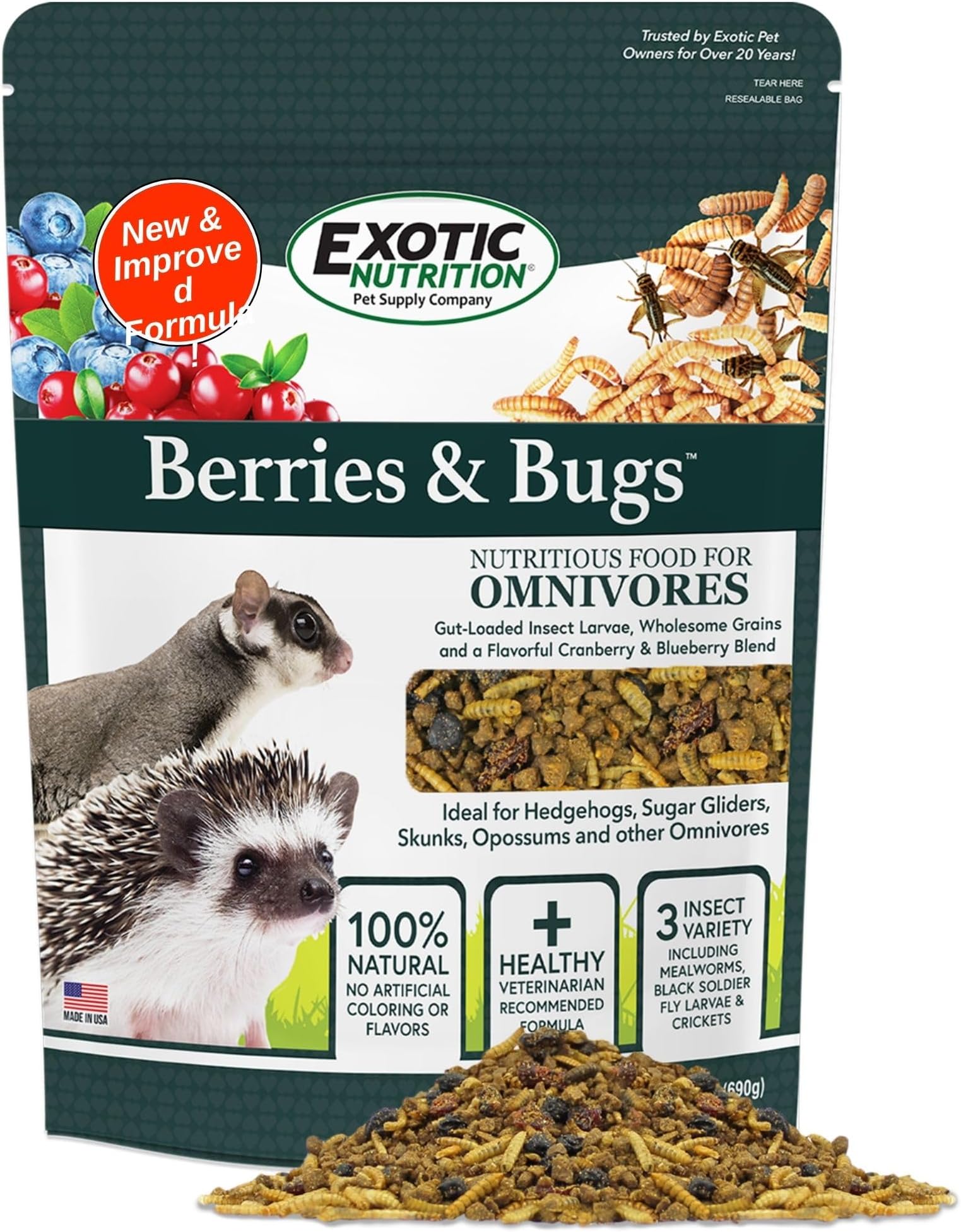 Exotic Nutrition Berries & Bugs 1.5 LB