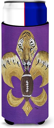 Vista 185 de Caroline's Treasures 8137LITERK Mardi Gras Fleur de lis Nation Botella de vino Hugger Botella Enfriador de Frigorífico Funda Abrazador Lavable a