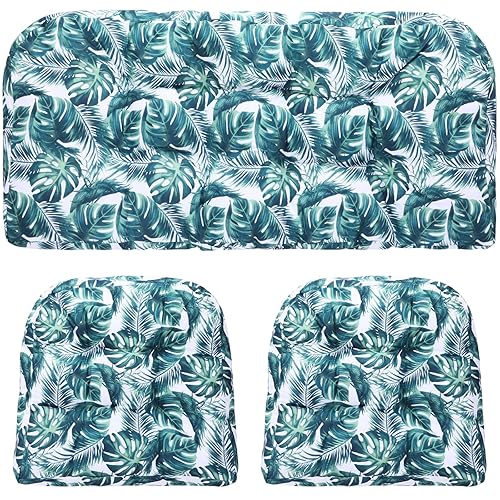 3 Pcs Wicker Chair Outdoor Cushion for Furniture, 1 Loveseat