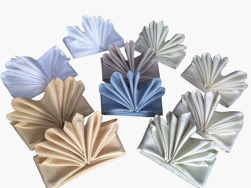 Miniatura 2 de Atlas Kitchen Pure White - Servilletas de cena de 18 x 18 pulgadas, 100% algodón pima natural, ropa de cama de satén para eventos, bodas y cenas,