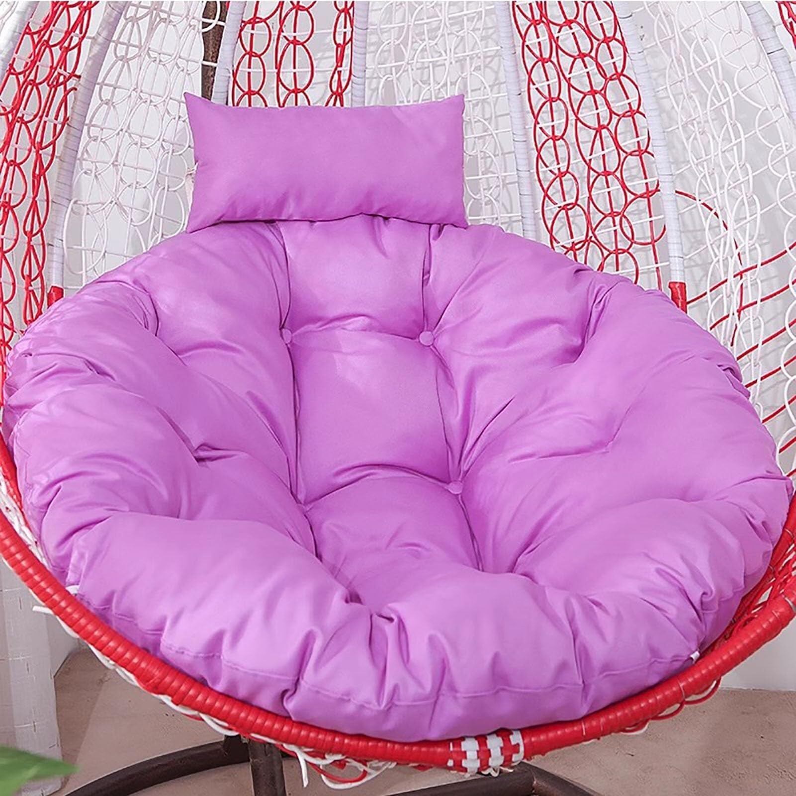 Cojín redondo de 110 cm para silla colgante de jardín y terraza impermeable