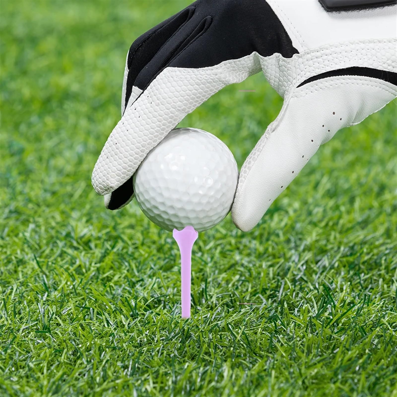 Golf Tee 50 Stück Kunststoff-Golf-Tees, tragbarer Golf-Tack, stabilere Golfball-Nägel, Tees, rosa, Golf-Trainingsball-Tee FüR Einen Idealen Abschlag