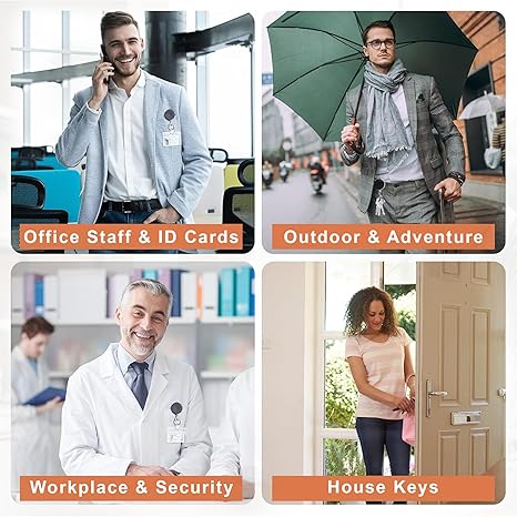 GLUN® Metal Black Retractable Reel ID Card Holder Pack of 2, ID Badge Holder with Back Belt Clip, Card Holders - Image 8