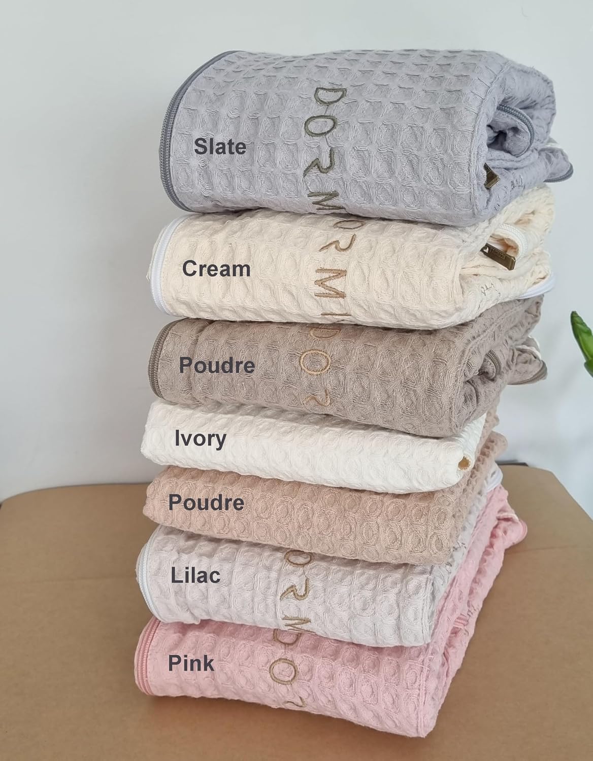 Organic Grand Cover for Docks • 100% Cotton Premium Quality Oeko-TEX Standard • Pure Breathable Replacement Soft Cover with Embroidery • Grand Toddler Size • Cover Only • (Cream Waffle)