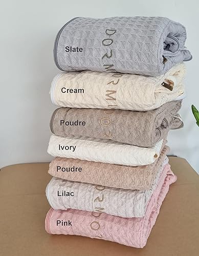 Miniatura 6 de Funda orgánica Deluxe+ para muelles 100% algodón de calidad premium Oeko-TEX Standard Funda suave de repuesto pura transpirable con bordado