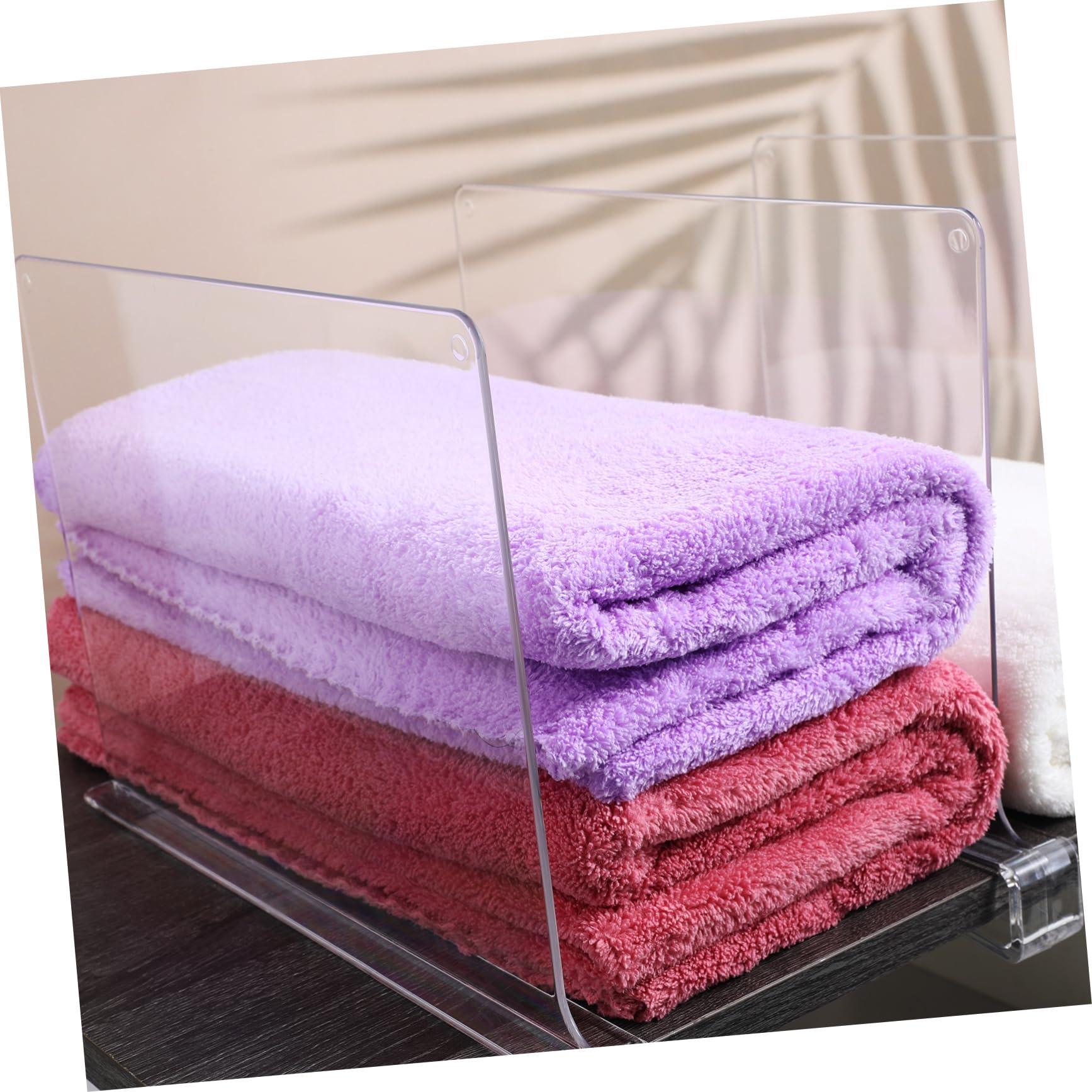 LABRIMP Separadores de Bolsos para Armario, Divisores de Estantes Transparentes de PS, 6 Piezas, Organizador Armarios Ropa y Accesorios