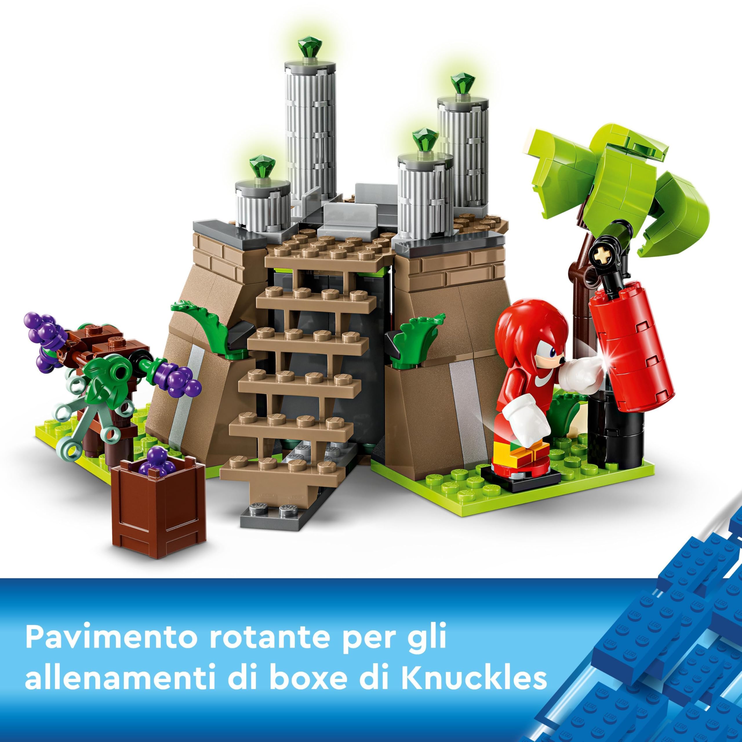 LEGO Sonic the Hedgehog Knuckles e il Santuario del Master Emerald, Set Ispirato al Videogioco con Alloggio da Costruire, 4 Personaggi, Jetpack e Catapulta, Gioco per Bambini e Bambine da 8 Anni 76998