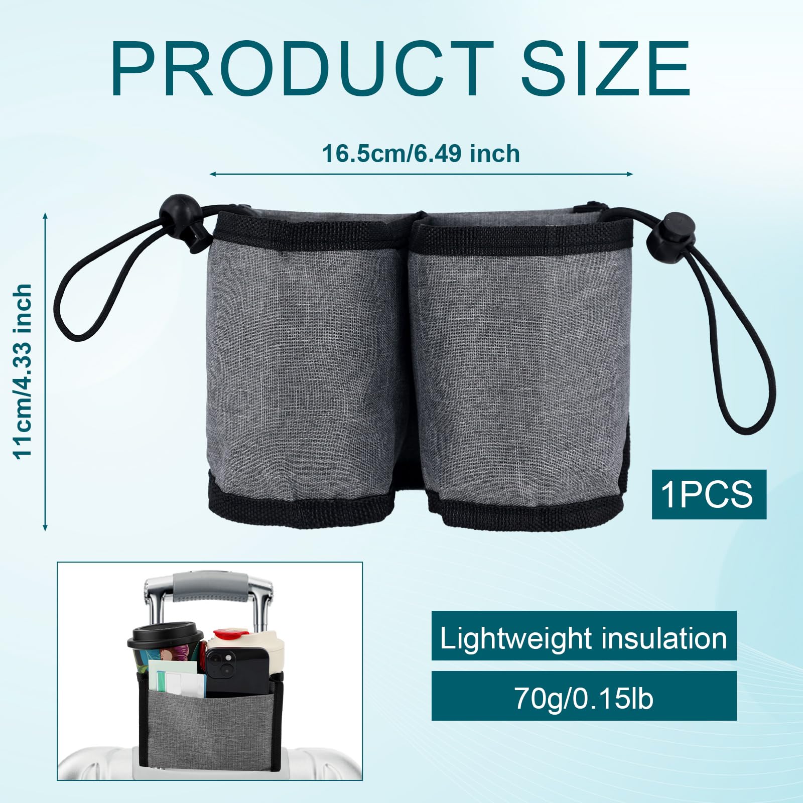 Portabicchieri Da Viaggio Con Cinghie Per Bagagli, Portabevande A Mano Libera Accessorio Da Viaggio Regalo Per Assistenti Di Volo Uomini Daff~p113387656