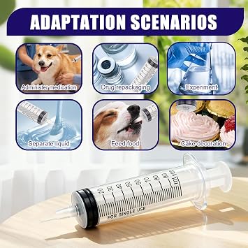 100ml Large Plastic Syringe with 80cm Tube, Reusable Measuring Tool for Liquids, Oil Extraction, Pet Feeding, Plant Irrigation
