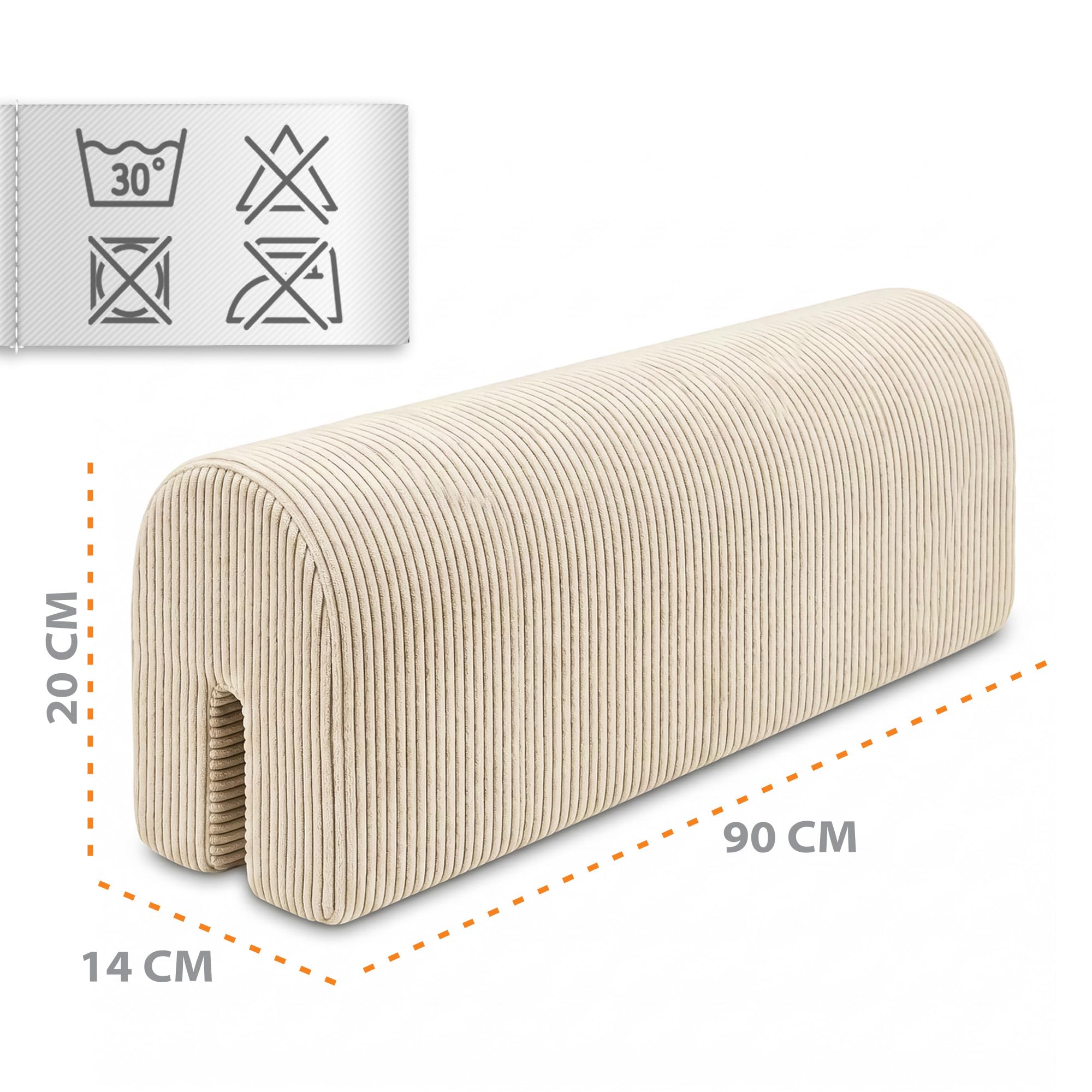 Totsy Baby Tour de lit bébé Respirant 90 cm - Contour de Lits pour Tout-Petits Protege Enfant barreaux ou Barriere Bebe Tours Mousse Berceau Protection Velours côtelé Oeko-Tex Beige B
