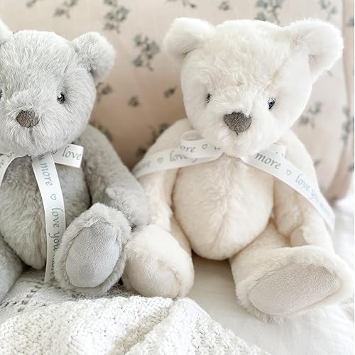 Miniatura 2 de MON AMI 'Love U' - Oso de peluche de 10 pulgadas, color crema, juguetes de baby shower, juego imaginativo, lindos peluches para niños, niños
