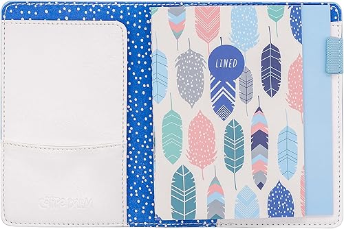 Miniatura 4 de Pukka Pad, Carpe Diem - Funda para cuaderno y pasaporte A6 de 5.2 x 4.3 pulgadas, cuenta con 4 soportes elásticos para bloc de notas, 2 bolsillos