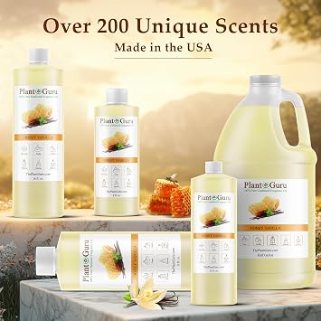 Honey Vanilla Fragrance Oil 8 fl. oz. Scented Oil for DIY Soap Making, Candles, Bath Bombs, Body Butters. Used in Aromatherapy Diffusers, Burners and Warmers. Great Addition to Lotions and Creams.