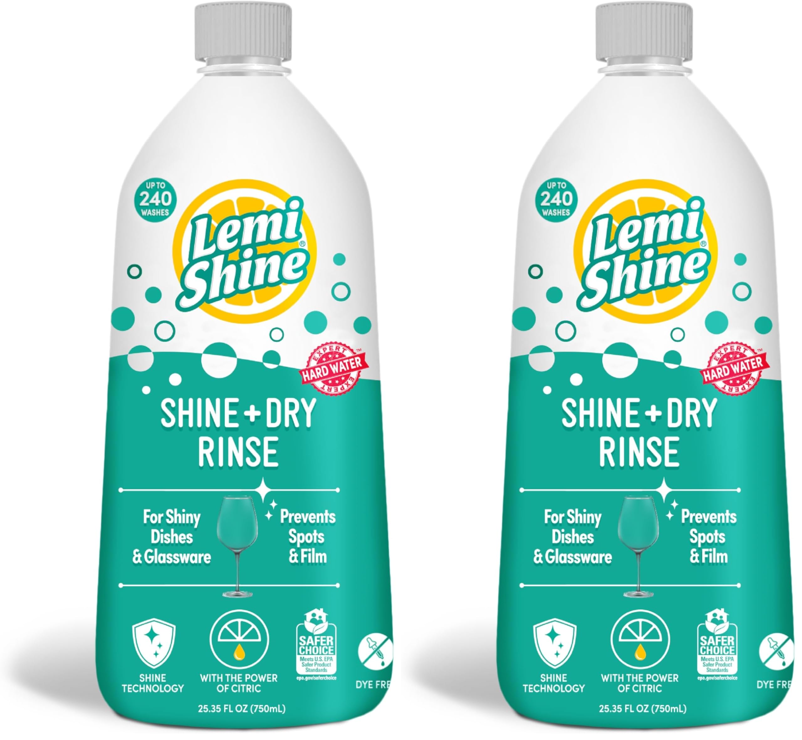 Lemi Shine Shine and Dry Natural Dishwasher Rinse Aid - 25.35 fl oz