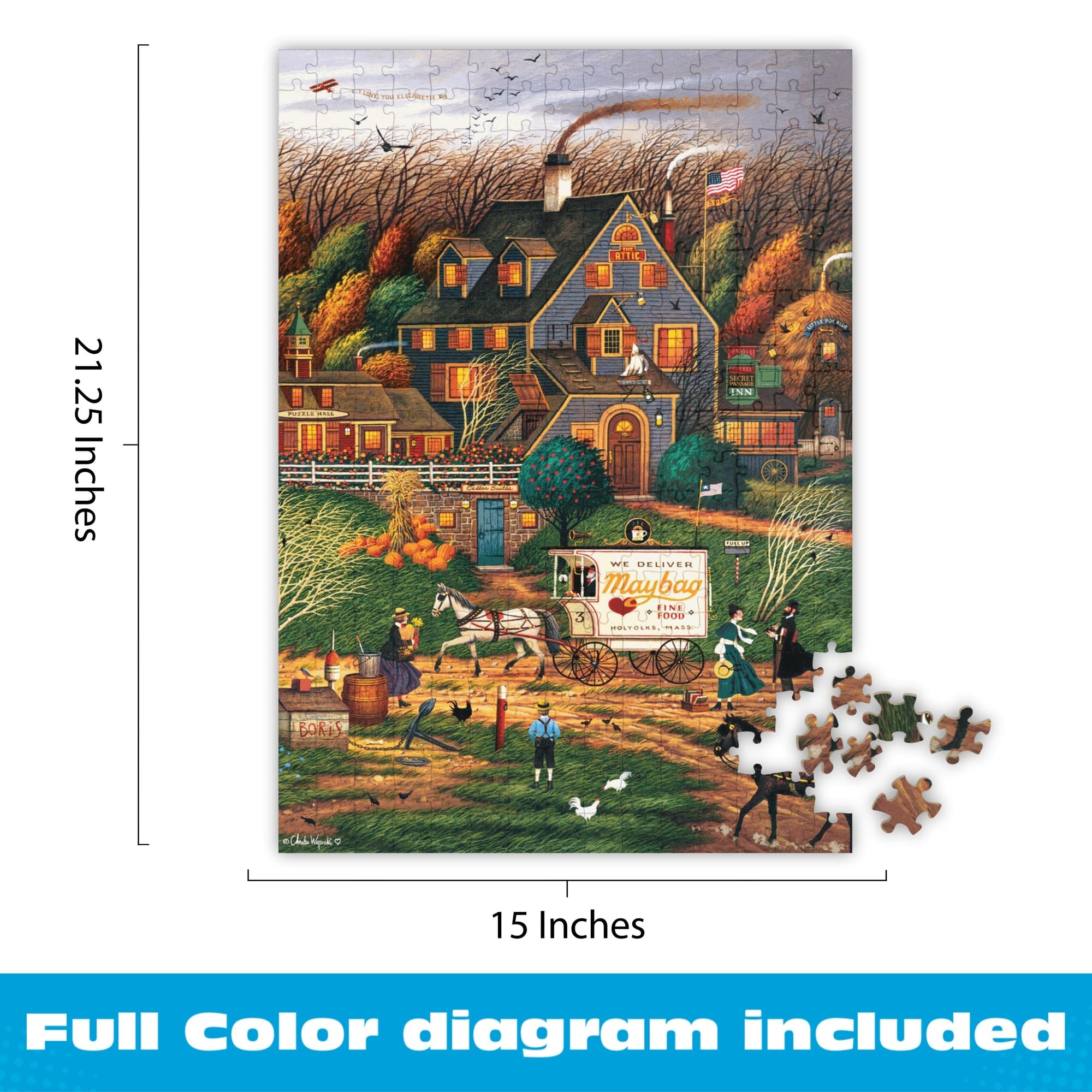 Amazon.com: Buffalo Games – Charles Wysocki Secret Passage Inn