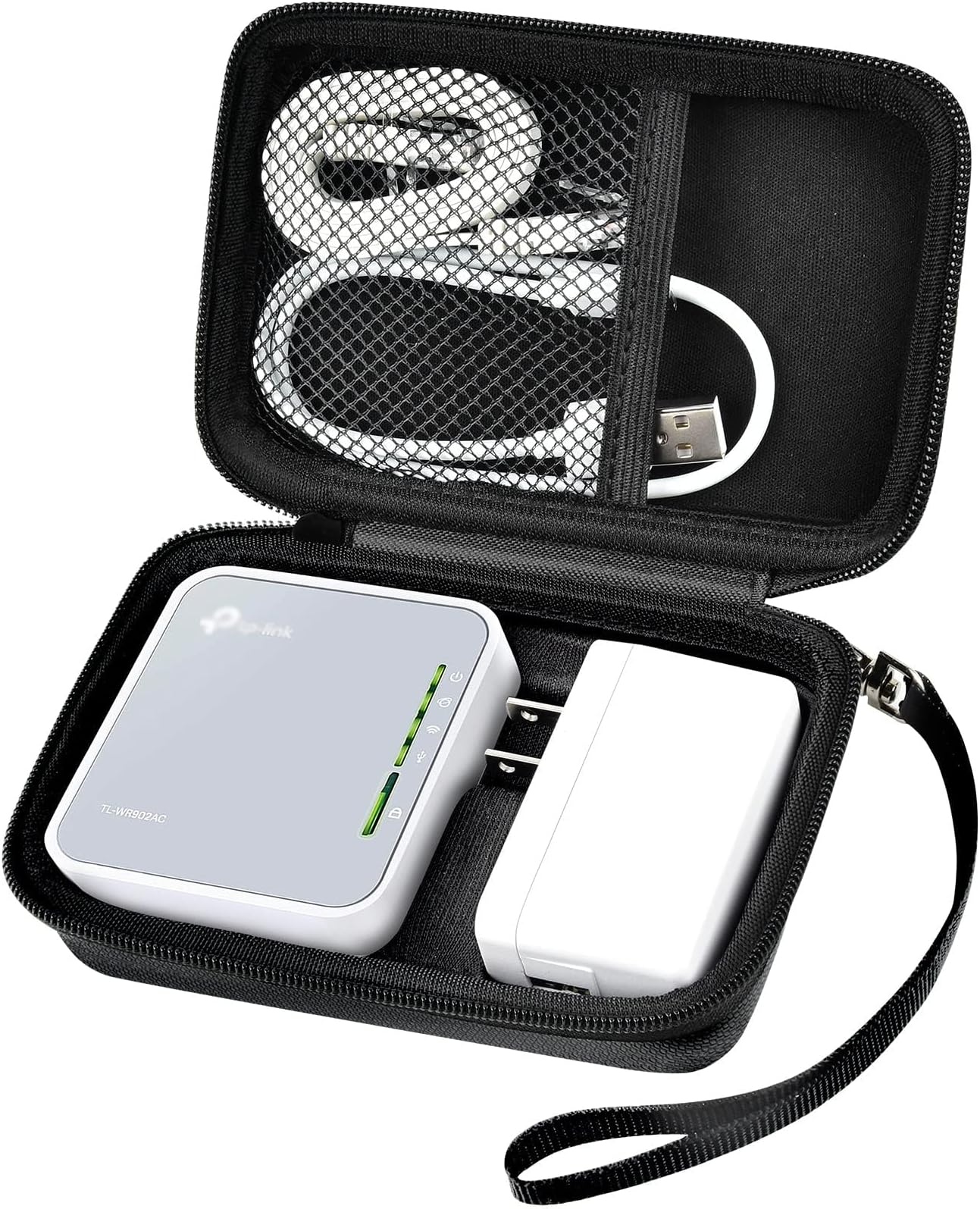Case Compatible with TP-Link AC750 Wireless Portable Nano Travel Router. for Hotspot WiFi Devices Storage Carrying Box Holder for Power Adapter, Ethernet Cable and Other Accessories (Bag Only)