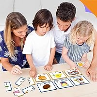 Vista 7 de Juego de 24 tarjetas de rompecabezas de palabras de 3 letras, 72 piezas de rompecabezas de ortografía de palabras autocorrectivos, tarjetas