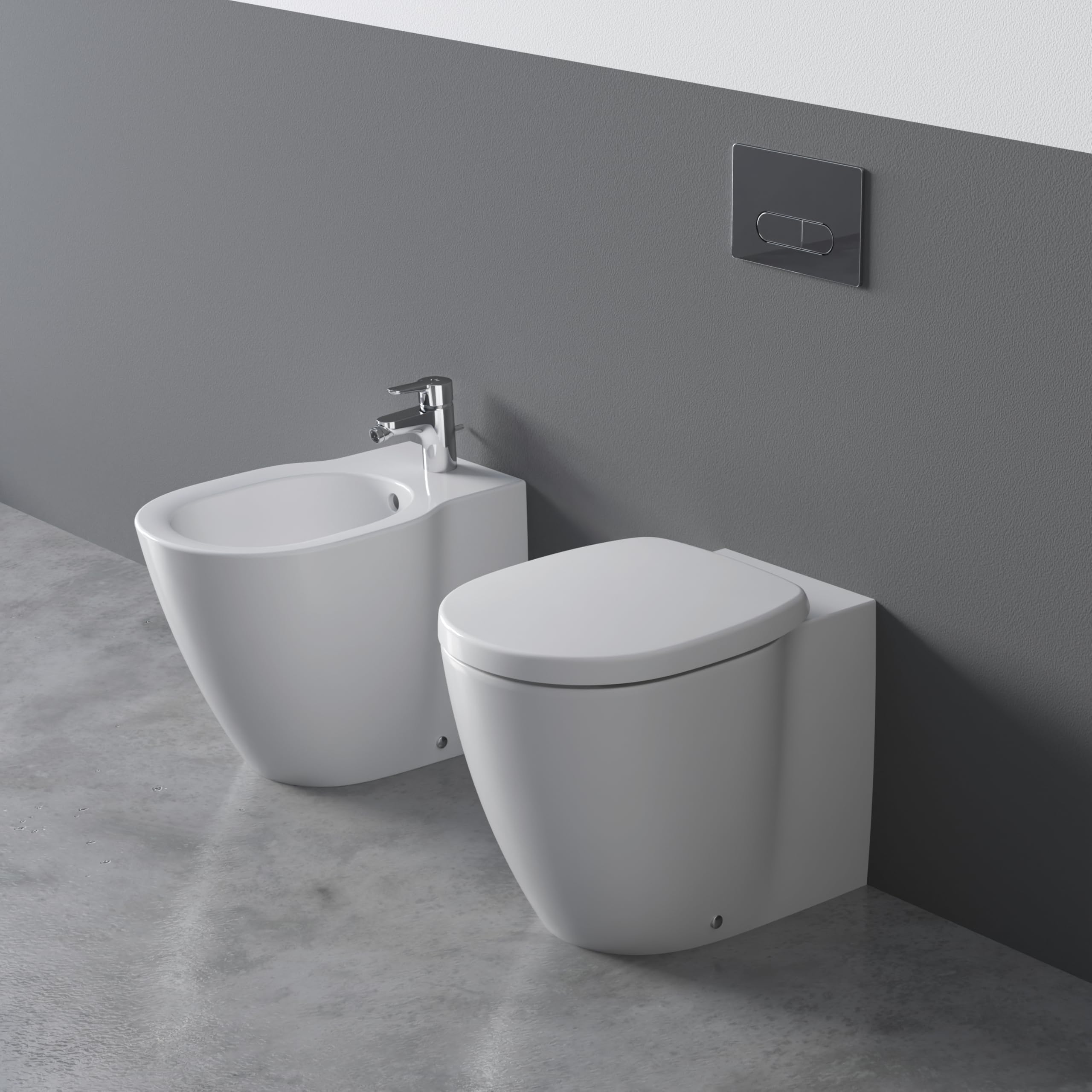 Ideal Standard Connect Abattant WC, forme arrondie, Siège de toilette durable, comprenant un jeu de charnières pour une installation facile, en duroplast robuste – Blanc (365x430x50 mm)