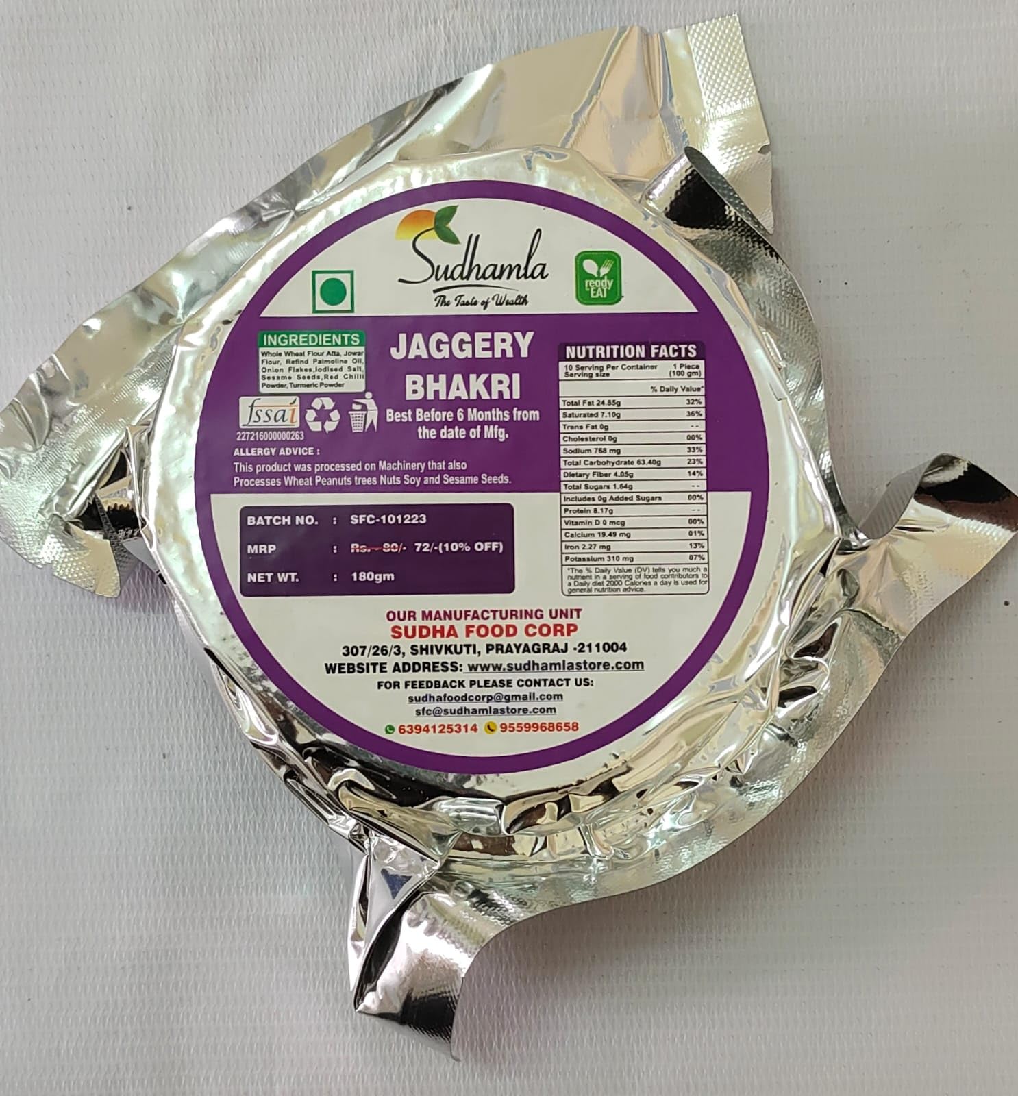 Sudhamlas Jaggery Bhakhri Blended with Methi, Achari, Jeera, Cheese Khakra: Pack Of 3 with 27 pcs, 540g - A Homemade Gujarati Snack Symphony of Exquisite Delight, Featuring Healthy Roasted Bhakhris (B0D3MCMDYT) Amazon Price History, Amazon Price Tracker