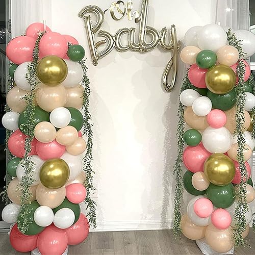 Vista 152 de Globos de color rosa pastel y morado, globos de confeti rosa claro de 12 pulgadas con globos de látex lila metálico para niñas y mujeres, mariposa