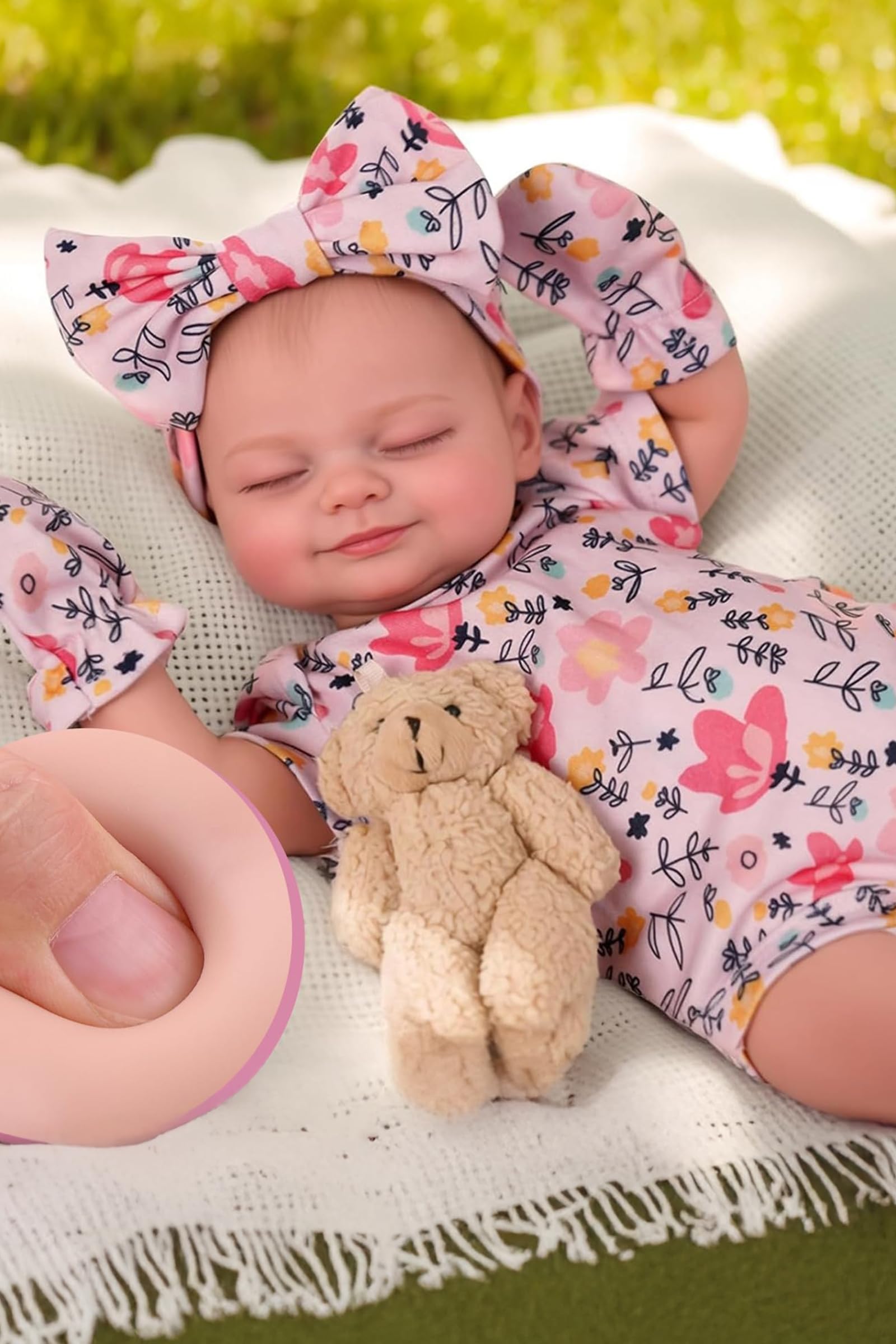 BABESIDE Lifelike Reborn Baby Dolls - Skylar, 17-Inch Realistic Newborn Baby Doll Real Life Baby Doll Girl with Gift Box for Cuddling, Role Playing