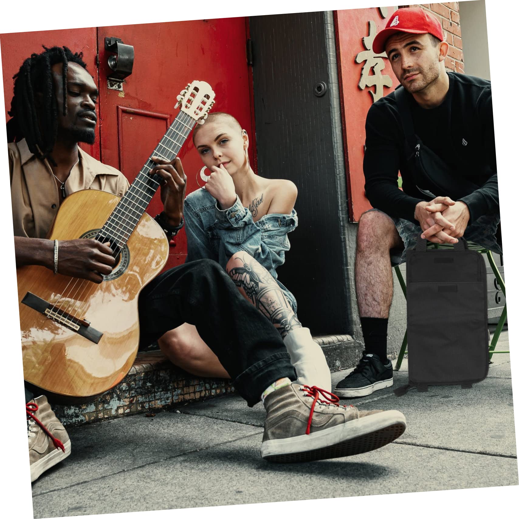 FUNOMOCYA Drumstick Pouch Easy to Carry Clip Super Capacity Storage Bag Thicken Material for Outdoor Activities