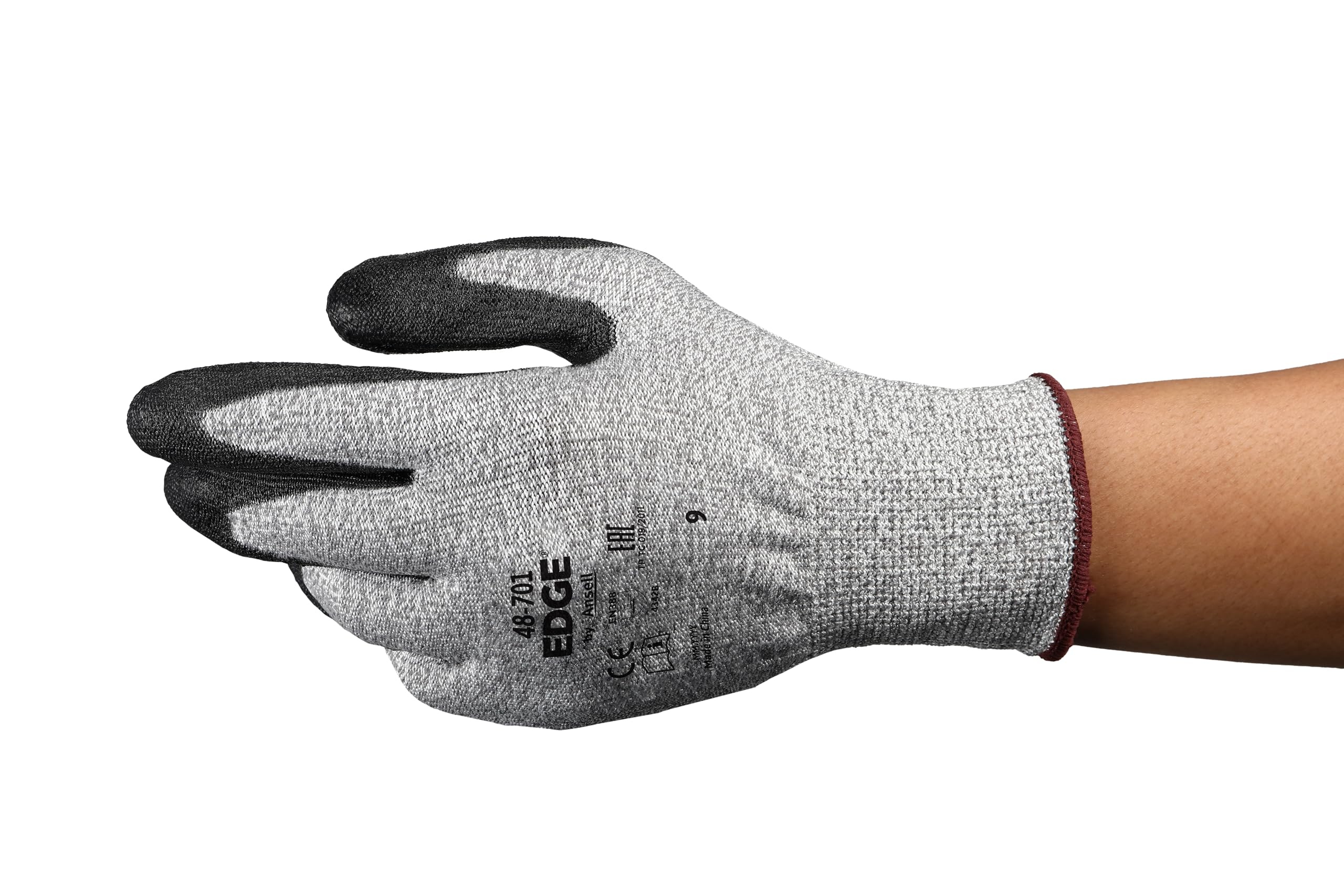 Ansell Edge 48-701 Safety Work Gloves Mechanical Protection, Size 10 (XL), (12 Pairs)