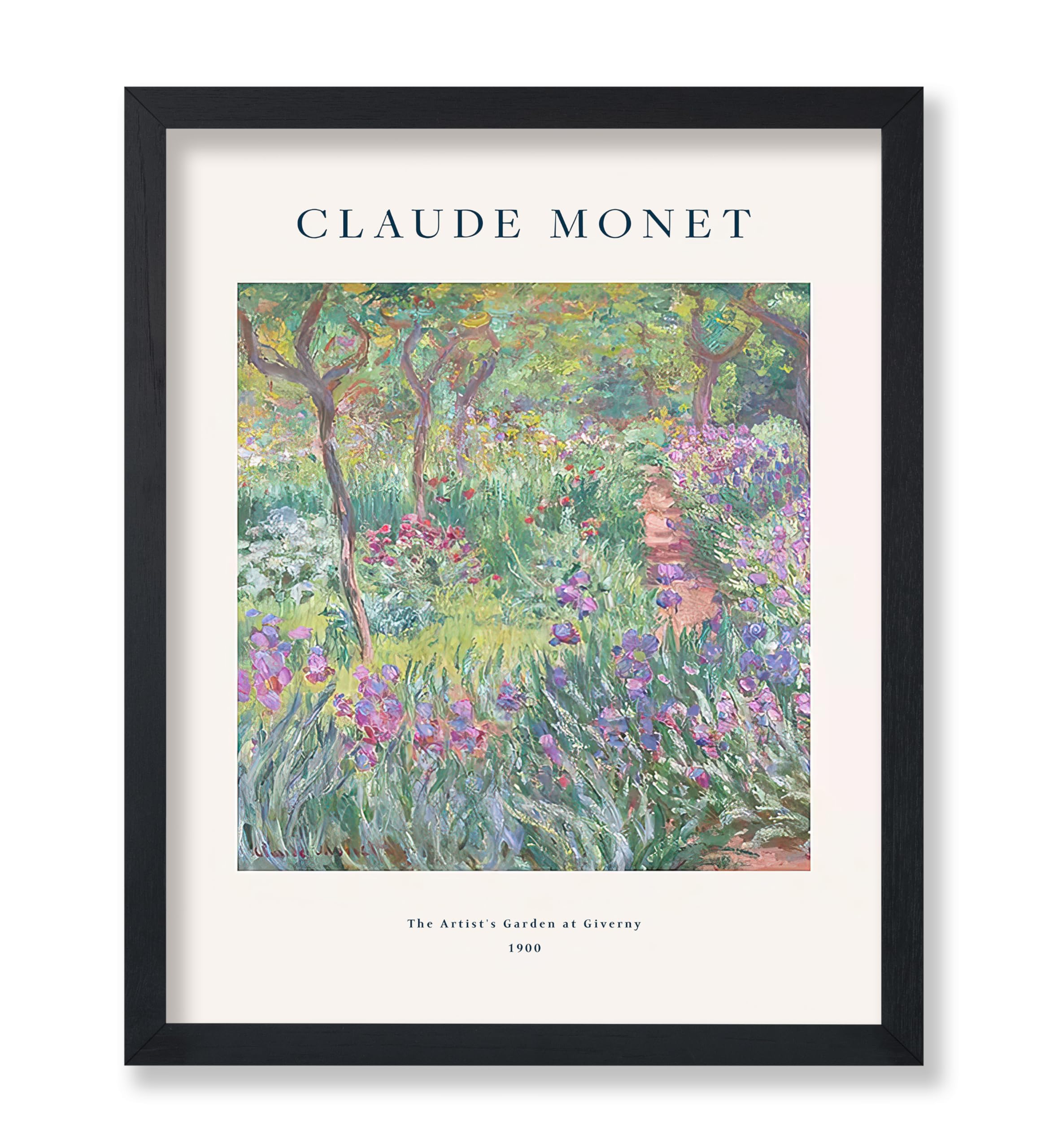 Poster Master Vintage Monet Poster - Watercolor Print - The Artist's Garden At Giverny, Abstract, Colorful, Aesthetic - 8x10 UNFRAMED Wall Art - Gift