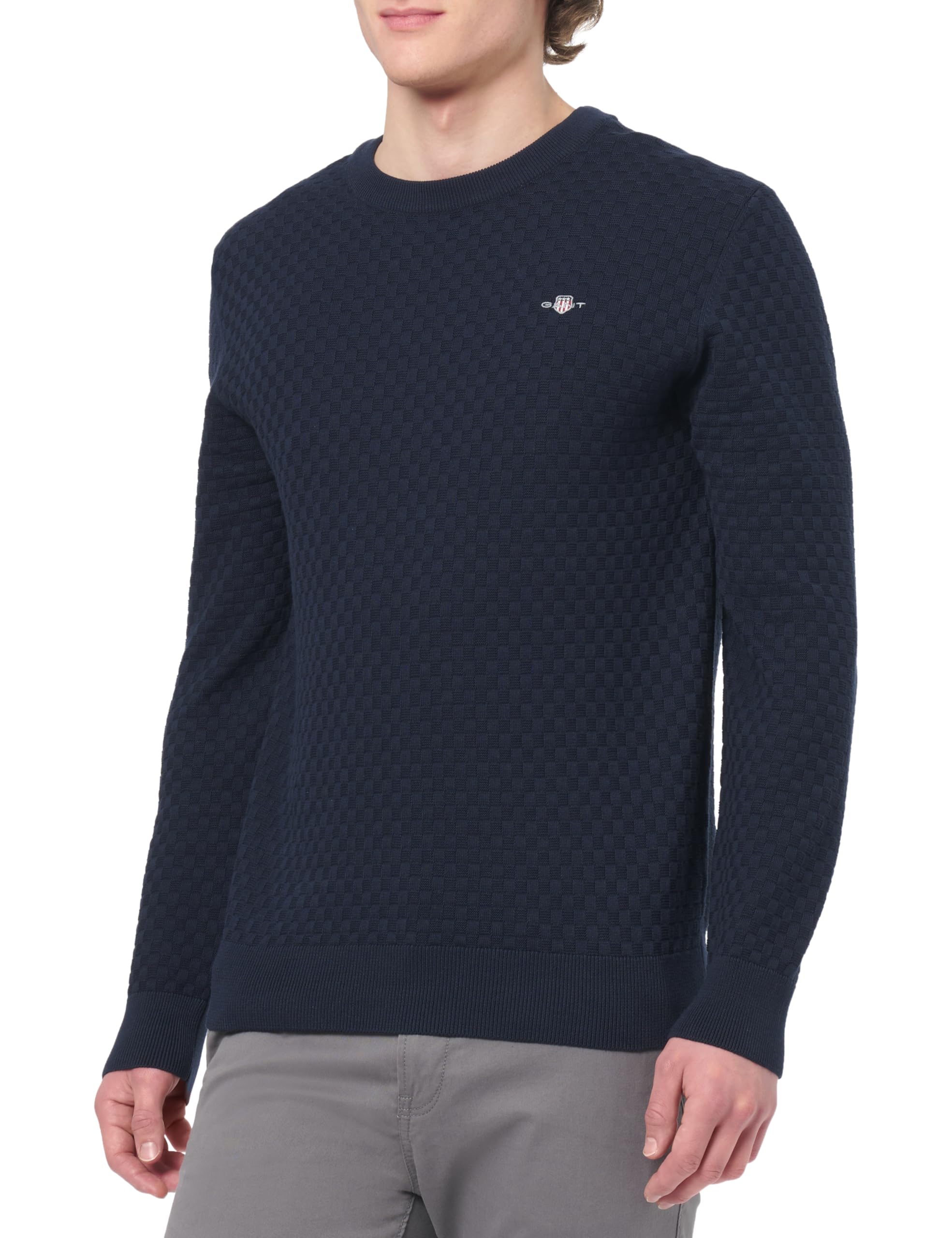 Gant Herren Micro Texture C-Neck Pullover