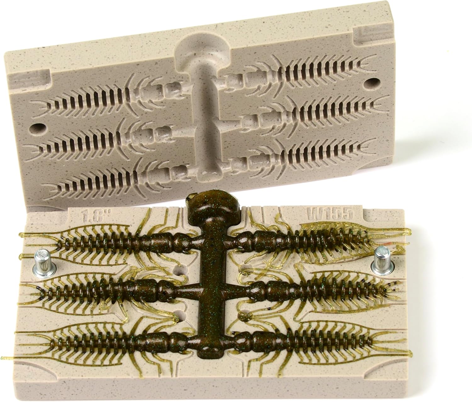 FatFish W155-6C Bait Mold Soft Plastiс Lure Making Injection Mold for Do-It Fishing Lures 1.8" - Image 2