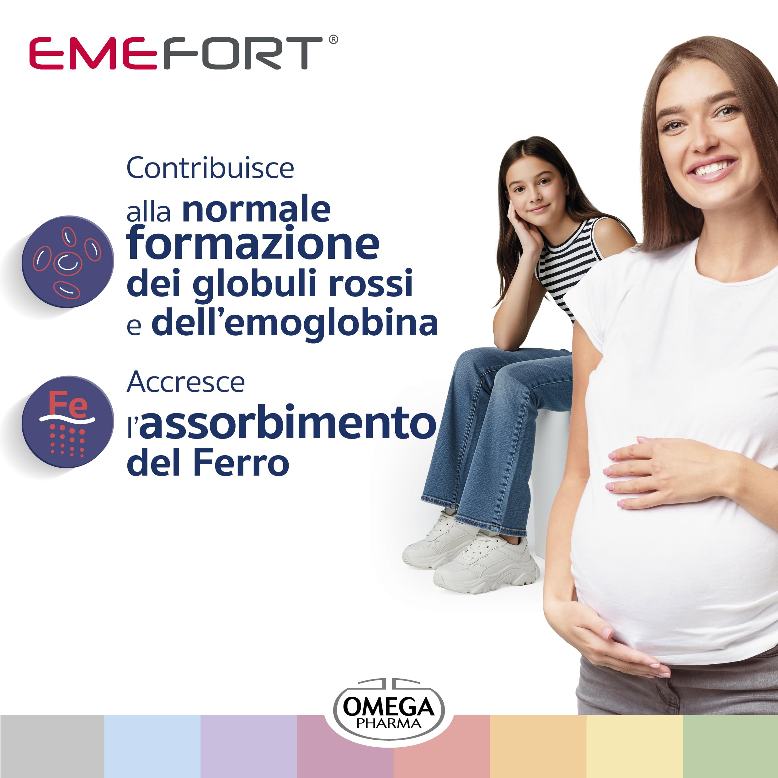 EMEFORT® Carenza di Ferro -Ferro, Vitamina C, Zinco, Acido Folico -Riduce Stanchezza e Affaticamento -Integratore Liposomiale Senza Glutine e Lattosio ● GUSTO LIMONE ● 20 BUST. OROSOLUBILI ●INPHA 2000