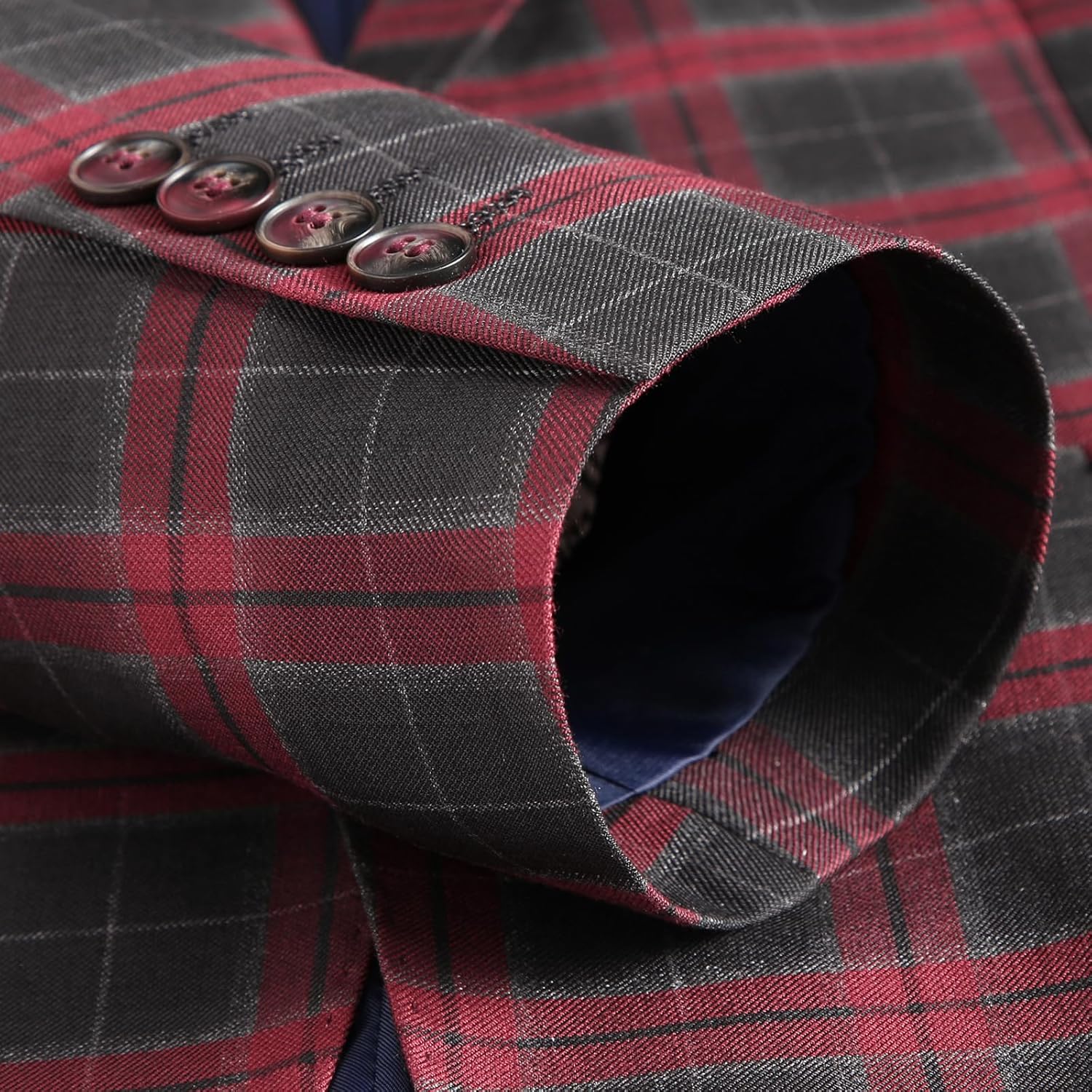 Men's Plaid Blazer Sport Coats Jackets Slim Fit Lightweight Casual Checkered Blazer for Men - Image 6