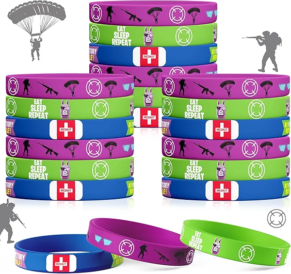 Haxpacal Video Games Bracelets Silicone Wristband 30Pcs Llama Theme Party Decorations Supplies for Video Games Llama Gamer Birthday Party Favors