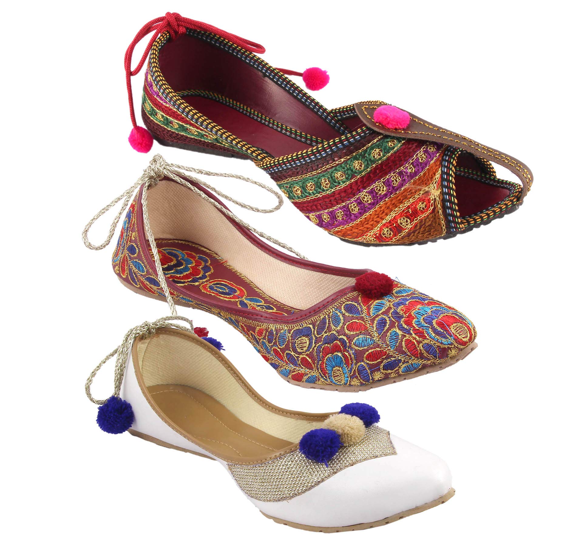 shree ol Women & Girls' Bellies (Set of 3 Pairs)-picture-53