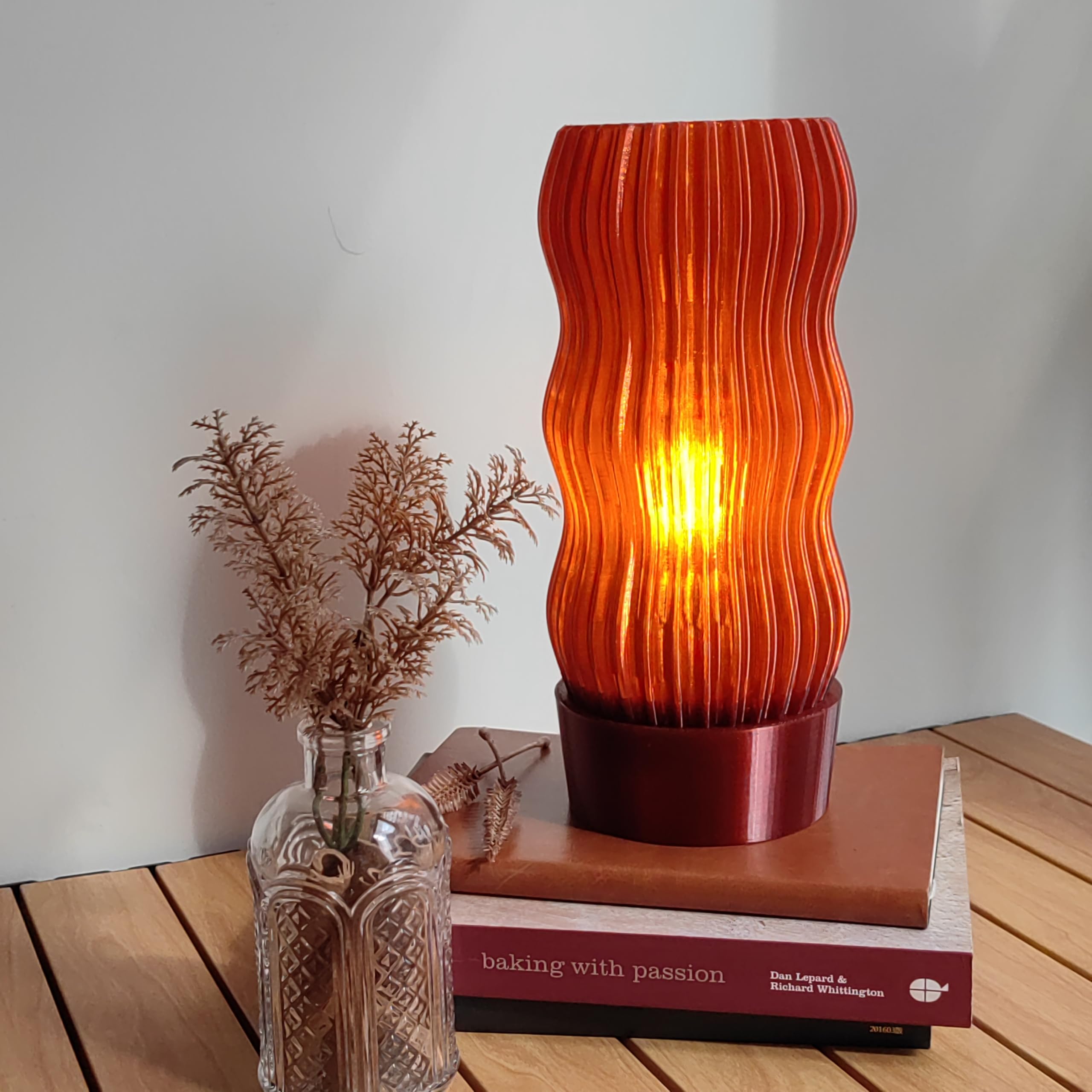 Amazon.com: Wavy x Amber Table lamp_3D Printed with 99% Recycled